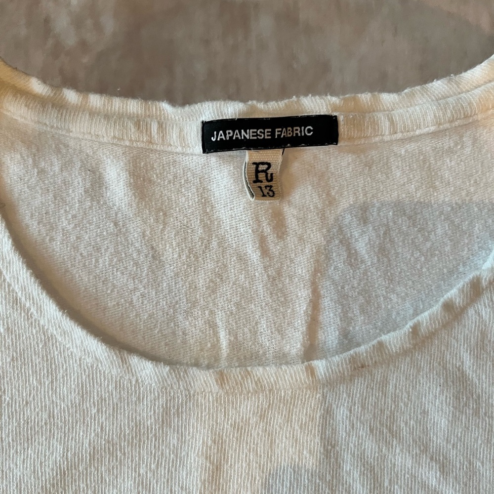 R13 off white pocket T-Shirt made from Japanese Fabric - Picture 2 of 5